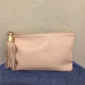 G.I.L.I. Blush Pink Pebbled Leather Clutch
